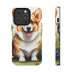 Corgi Watercolor Wildflower Field Phone Case | Premium Dog Prints | Tritan — secondary view