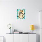 Corgi Pop Art Stretched Canvas Wall Art | Vibrant Corgi Decor Gift for Dog Lovers | Modern Pet Portrait