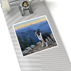 Acrylic Boston Terrier - Mountain Overlook | Kiss-Cut Stickers