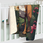 French Bulldog Low Poly Prairie Sherpa Fleece Blanket | Dog Lover Gift