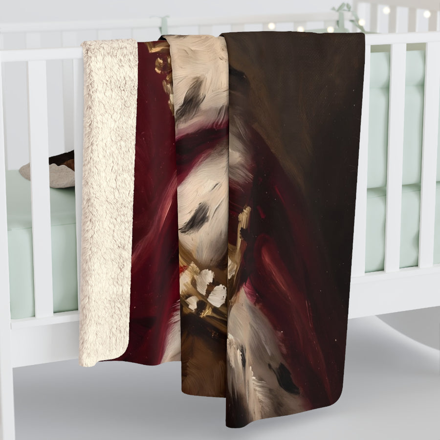 Dachshund Kings & Queens Royal Portrait Regal Throw Blanket | Premium Dog Art | Tritan