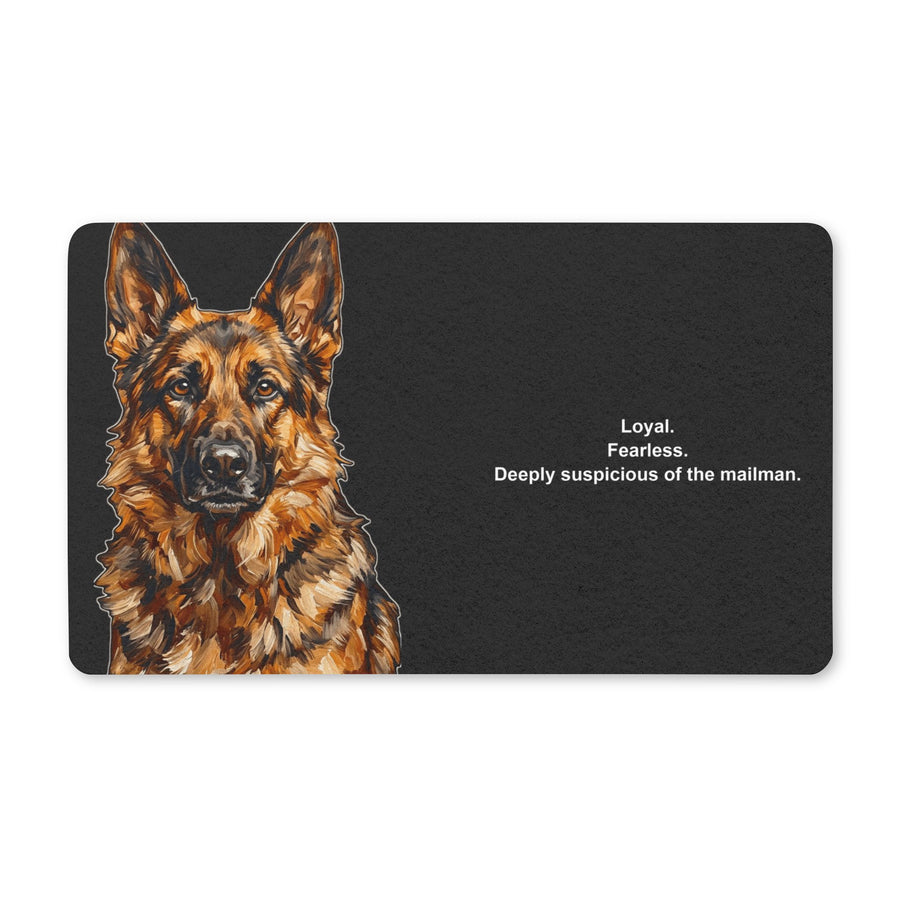 German Shepherd Doormat | Cute Cartoon Dog Floor Mat | German Shepherd Lover Gift | Dog Mom Home Decor | Indoor Entryway Welcome Mat — primary view