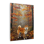 Shiba Inu Acrylic Painting Canvas Wall Art | Autumn Woods Dog Decor | Cute Shiba Gift for Dog Lovers | Pet Portrait Print
