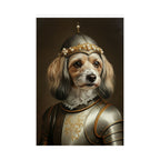 Havanese Medieval Knight Portrait Matte Poster, Regal Dog Art Print, Havanese Lover Gift, Wall Art