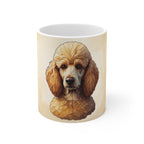 Poodle Low Poly Monochrome Gold Ceramic Mug 11oz | Dog Lover Gift