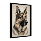 German Shepherd Watercolor Canvas Print, GSD Dog Wall Art, Pet Lover Gift, Home Decor Art for Dog Owners, Dog Memorial Gift, Large Canvas