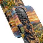 German Shepherd Acrylic Gallery Print Sunset Prairie Phone Case | Premium Dog Prints | Tritan — view 13 of 24