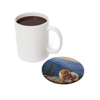 Acrylic Pomeranian - Mountain Overlook | Cork Back Coaster