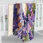 Beagle Watercolor Lavender Fields Throw Blanket | Premium Dog Art | Tritan