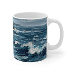 Acrylic Painting Labrador Retriever - Coastal Cliffside | Ceramic Mug 11oz