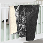 Poodle Charcoal Portrait Throw Blanket | Premium Dog Art | Tritan
