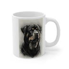 Charcoal Rottweiler Rottweiler Ceramic Mug 11oz - Rottweiler pride — gentle giants deserve great art — view 3 of 4