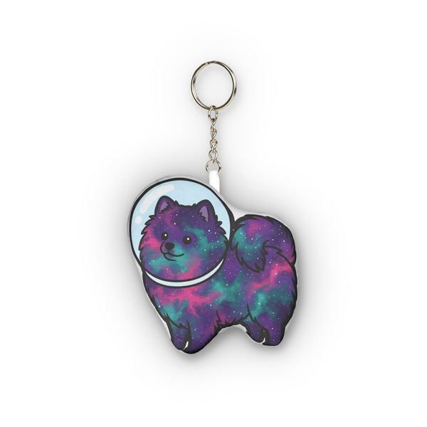 Cosmic Pomeranian Plush Keychain | Tritan — Lifestyle View