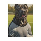 Cane Corso Oil Painting Soccer Portrait Canvas Wall Art | Dog Lover Gift | Athletic Pet Decor