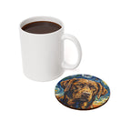 Labrador Retriever Post-Impressionist Oil Painting Coaster | Lab Dog Lover Gift | Pet Art Decor | Funny Dog Coasters