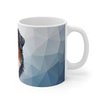 Australian Shepherd Low Poly Cool Jewel Ceramic Mug 11oz | Dog Lover Gift