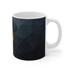 Rottweiler Low Poly Monochrome Gold Ceramic Mug 11oz | Dog Lover Gift