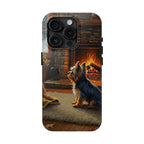Acrylic Yorkshire Terrier - Winter Hearth | Tough Phone Case