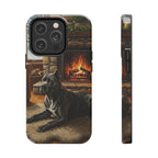 Acrylic Gallery Print Cane Corso - Winter Hearth | Tough Phone Case