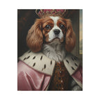 Cavalier King Charles Spaniel Medieval Knight Portrait Canvas Wall Art, Regal Dog Painting, Stretched Canvas