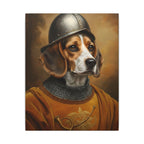 Beagle Medieval Knight Portrait Canvas Wall Art, Regal Dog Painting, Beagle Lover Gift, Stretched Canvas