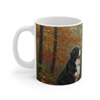 Acrylic Bernese Mountain Dog - Autumn Woods | Ceramic Mug 11oz