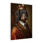 Dachshund Kings & Queens Royal Portrait Canvas Wall Art, Regal Dog Painting, Dachshund Lover Gift, Stretched Canvas