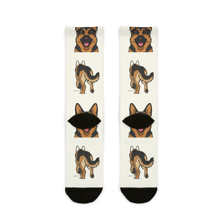 German Shepherd Socks | Fun All Over Print Dog Socks | German Shepherd Mom Gift | Cute Crew Socks for Dog Lovers | Stocking Stuffer