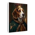Beagle Renaissance Royal Portrait Canvas Wall Art, Regal Dog Painting, Beagle Lover Gift, Stretched Canvas