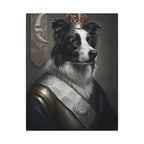 Border Collie Kings & Queens Royal Portrait Canvas Wall Art, Regal Dog Painting, Border Collie Lover Gift, Stretched Canvas