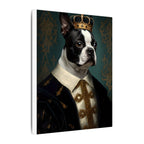Boston Terrier Renaissance Royal Portrait Canvas Wall Art, Regal Dog Painting, Boston Terrier Lover Gift, Stretched Canvas