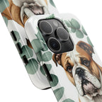 English Bulldog Watercolor Botanical Wreath Phone Case | Premium Dog Prints | Tritan — view 17 of 28