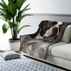 Boston Terrier Medieval Knight Portrait Regal Throw Blanket | Premium Dog Art | Tritan