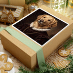 Golden Retriever Renaissance Royal Portrait Sticker, Dog Portrait Vinyl Decal, Kiss-Cut Sticker, Golden Retriever Lover Gift