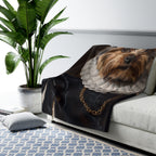 Yorkshire Terrier Renaissance Royal Portrait Regal Throw Blanket | Premium Dog Art | Tritan