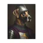 Great Dane Medieval Knight Portrait Canvas Wall Art, Regal Dog Painting, Great Dane Lover Gift, Stretched Canvas