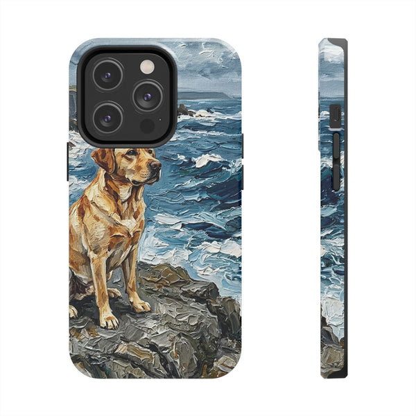 Acrylic Gallery Print Labrador Retriever - Coastal Cliffside | Tough Phone Case
