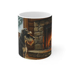 Acrylic Miniature Schnauzer - Winter Hearth | Ceramic Mug 11oz