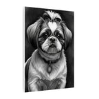 Shih Tzu Charcoal Portrait Canvas Wall Art - Dog Lover Gift, Pet Owner Decor, Modern Animal Art