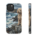 Acrylic Gallery Print Poodle - Coastal Cliffside | Tough Phone Case — primary view