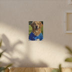 Golden Retriever Oil Painting Soccer Portrait Canvas Wall Art - Dog Lover Gift, Pet Decor for Home, Premium Stretched Canvas Print