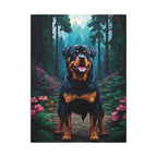 Rottweiler Stained Glass Canvas Wall Art | Dog Lover Gift | Rottie Decor | Pet Art Print
