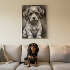 Havanese Charcoal Portrait Canvas Wall Art | Dog Lover Gift | Pet Art Print | Unique Home Decor for Dog Owners