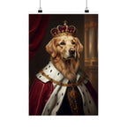 Golden Retriever Kings & Queens Royal Portrait Matte Poster, Regal Dog Art Print, Golden Retriever Lover Gift, Wall Art