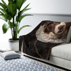 Border Collie Renaissance Royal Portrait Regal Throw Blanket | Premium Dog Art | Tritan