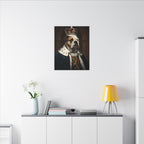 English Bulldog Kings & Queens Royal Portrait Canvas Wall Art, Regal Dog Painting, English Bulldog Lover Gift, Stretched Canvas