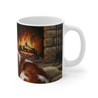 Acrylic Cavalier King Charles Spaniel - Winter Hearth | Ceramic Mug 11oz