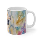 Golden Retriever Watercolor Butterfly Bloom Ceramic Mug 11oz | Dog Lover Gift