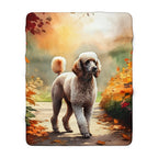 Poodle Watercolor Autumn Path Throw Blanket | Premium Dog Prints | Tritan — view 3 of 9
