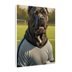 Cane Corso Oil Painting Soccer Portrait Canvas Wall Art | Dog Lover Gift | Athletic Pet Decor